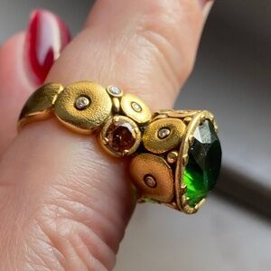 2005 Alex Sepkus Orchard Diamond and Tourmaline Ring
